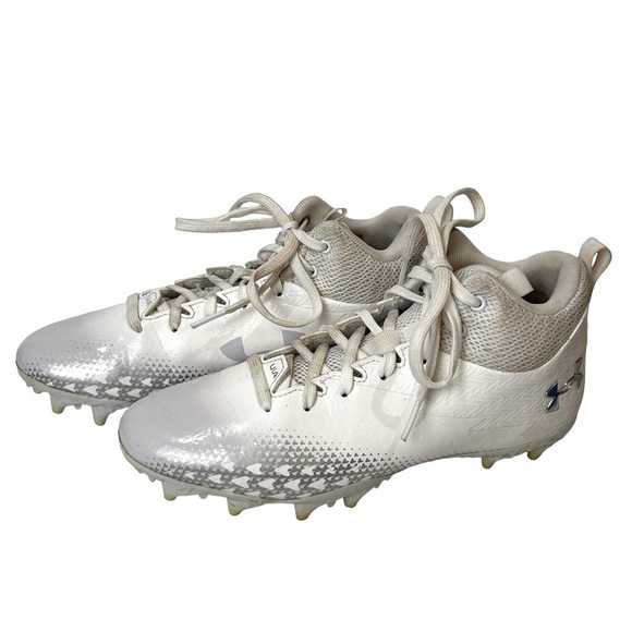 Under Armour Boys Cleats Spotlight Select 3 Jr. MC White size-6Y GUC - Picture 1 of 7